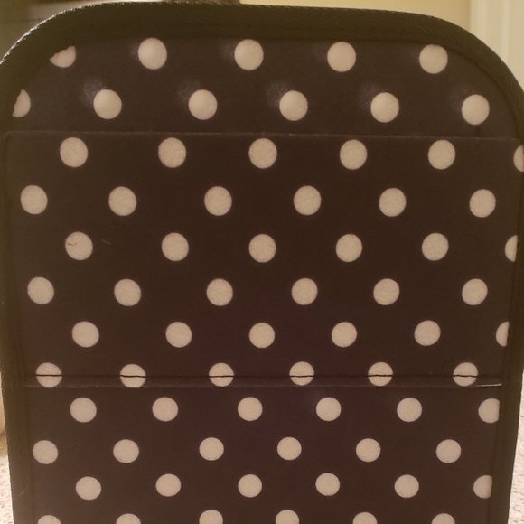 Black Polka Dots Mini Backpack Organizer - Picture 2 of 3